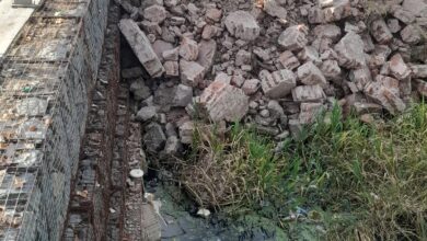 Escombros sobre el humedal: El material de relleno que compacta el suelo y destruye el ecosistema natural de la costanera nicoleña. (FOTO: Programa radial ‘’El Faro’’).