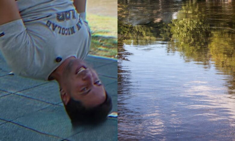 Somisa de cabeza: El intendente hace equilibrio en las barras de calistenia; los vecinos hacen equilibrio para no inundarse. Dos realidades paralelas en un mismo barrio.