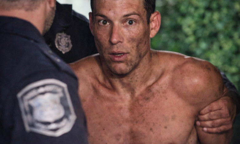 Captura y descenso: Tras varios minutos de tensión, efectivos de la Policía Bonaerense lograron que Jonatan Ceballos descendiera del árbol para proceder a su detención. (Recreación del hecho realizada con inteligencia artificial).