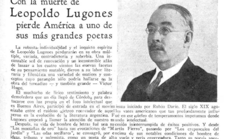 La revista Caras y Caretas reflejaba en sus páginas el impacto que produjo en la sociedad intelectual de la época el fallecimiento del máximo exponente del modernismo literario nacional. Foto: Infobae.