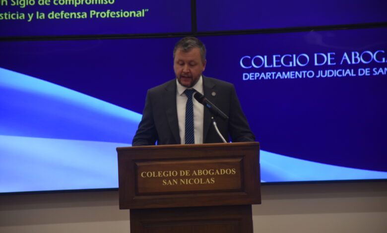 Alejo Maiztegui, presidente Colegio de Abogados San Nicolás.